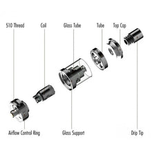 Load image into Gallery viewer, Artery Vapor 49er Atomizer Replacement Glass Tank Tube
