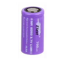 Load image into Gallery viewer, Efest 18350 IMR 700mAh 10.5A 3.7V LiMN Battery - Purple Flat Top
